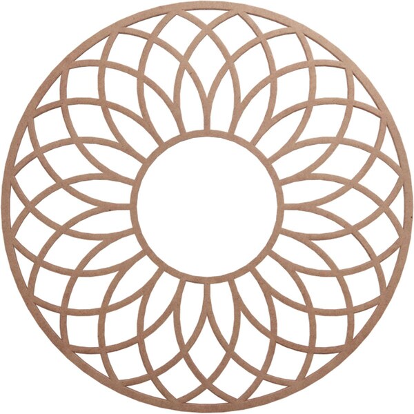 Ekena Millwork Cannes Wood Fretwork Pierced Ceiling Medallion, Wood (Paint Grade), 28"OD x 9 5/8"ID x 3/8"T CMWP28X28X0375CNMF - main
